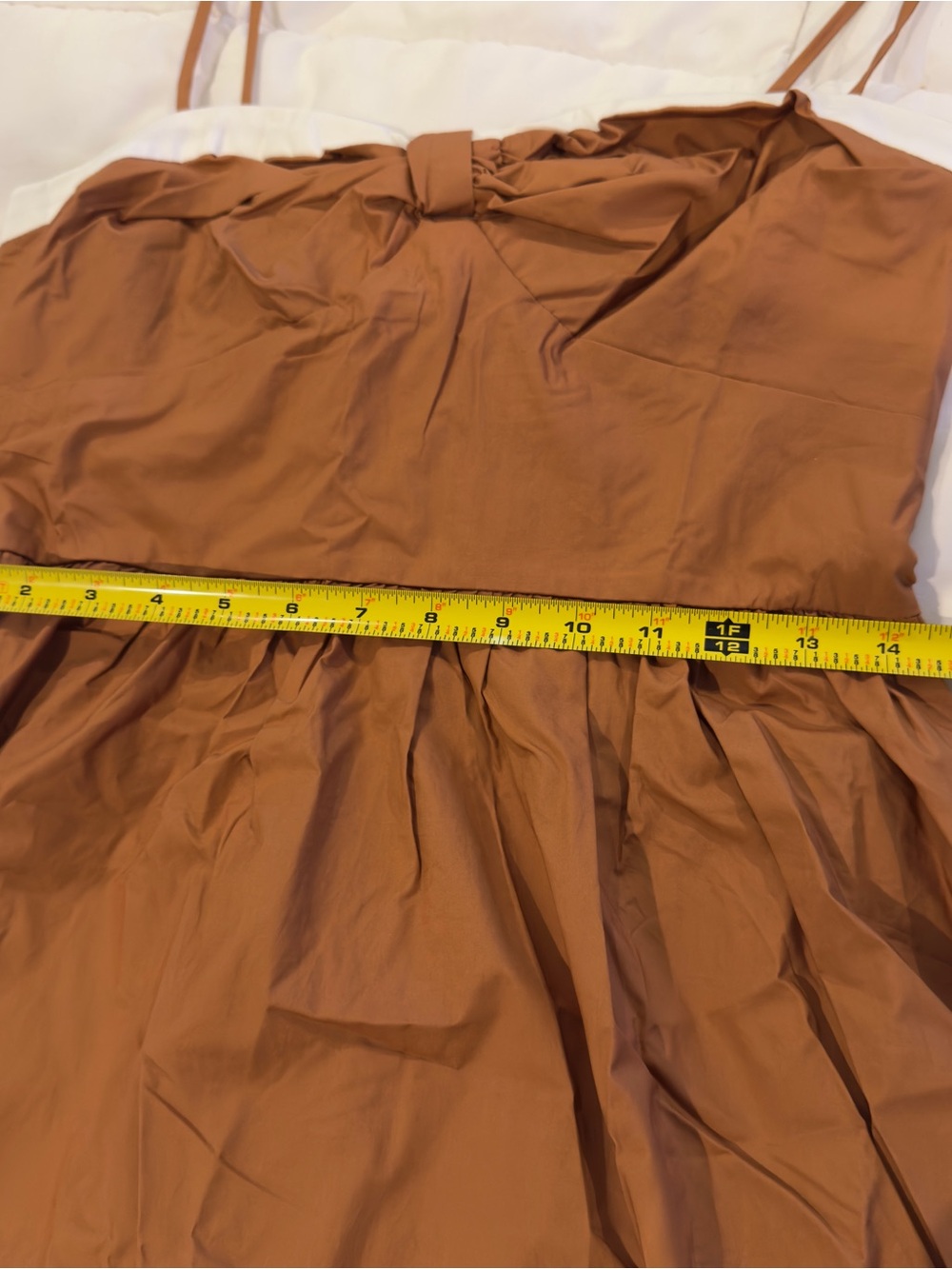 ASTR Tan Contrast-Trim Sweetheart Midi Dress - Picture 14 of 15